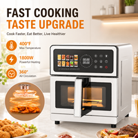 Aihome Penjualan Terlaris Oven Penggorengan Udara 8 Qt Kapasitas Besar Multifungsi Bahan Stainless Steel Kontrol Sentuh Pintar