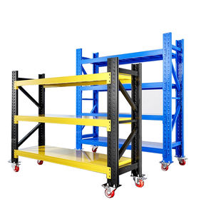 מתלה אחסון מתכת ללא עיבה מתכווננת כבד מעובה כבד גלגל מתלה מחסן תעשייתי - Product Image 5