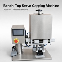 Machine de capsulage semi-automatique SINBON à servo, capsuleuse de bouteilles à vis, couple réglable, hauteur réglable, modèle de table en acier inoxydable pour l'emballage