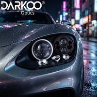 Lentille de projecteur Bi-LED 12V 6000K, lentille optique carrée en verre, accessoires de phare de voiture, pièces automobiles de remplacement et de mise à niveau