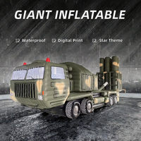 Véhicule gonflable géant personnalisé en PVC pour simulation de chasseur/missile publicitaire/tente anti-avion de grande taille pour fête en extérieur avec souffleur
