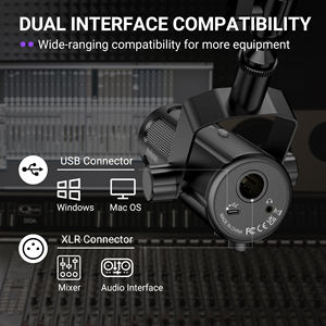 ไมโครโฟน <span class=keywords><strong>FIFINE</strong></span> Tank6 ยอดนิยม ไมโครโฟนไดนามิกแบบคาร์ดิออยด์ สำหรับงานสตูดิโอ ร้องเพลง ออกอากาศ ไมโครโฟนแบบมีสาย ไมค์แบบ Micro <span class=keywords><strong>USB</strong></span>/XLR - Product Image 6