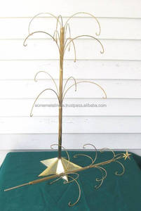 Arbre de Noël de grande taille en bois et métal parfait pour la décoration intérieure de table et les accessoires de décoration de Noël - Product Image 3