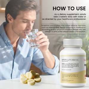 Compresse di Polvere di Polline di Pino 500mg, a Parete Cellulare Rottura, Alta Assorbenza, Integratore Disponibile per OEM - Product Image 6