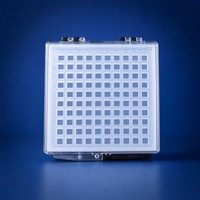Boîte de rangement transparente antistatique en ABS carrée à auto-adhésion pour plaquettes de gel ESD et plaquettes de silicium, modèle 8512