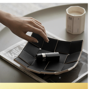 Plateau <span class=keywords><strong>de</strong></span> <span class=keywords><strong>valet</strong></span> en cuir PU petites clés montres plateau <span class=keywords><strong>de</strong></span> courtoisie décoratif pour table <span class=keywords><strong>de</strong></span> <span class=keywords><strong>nuit</strong></span> commode chevet entrée Table bureau - Product Image 6