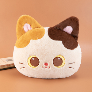 Coussin <span class=keywords><strong>de</strong></span> dossier en peluche <span class=keywords><strong>chat</strong></span> mignon incontournable, rembourré en coton PP, plusieurs tailles, pour bureau, voiture, maison, soutien lombaire confortable pour adultes - Product Image 2
