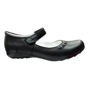 Scarpe da scuola nere retrò in pelle Mary Jane per ragazze scarpe da passeggio antiscivolo con tomaia in pizzo per le stagioni estive e autunnali