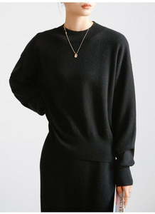 <span class=keywords><strong>Pull</strong></span> en <span class=keywords><strong>cachemire</strong></span> 100% personnalisé à col rond pour <span class=keywords><strong>femme</strong></span>, coupe ample et tendance - Product Image 5