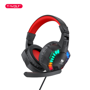 Audífonos Supraaurales con Cable T-<span class=keywords><strong>WOLF</strong></span> H120 con Conector de 3.5 mm, Alimentación por USB, Iluminación RGB para Juegos y Música - Product Image 1