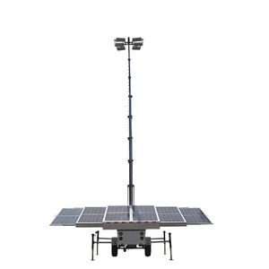 Tour d'éclairage solaire LED blanc personnalisée sur remorque IP65 5000K Lumière du jour Contrôle vocal Haute IRC 80 Certifiée Energy Star - Product Image 5