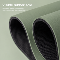 Tapis de sport rectangulaire personnalisé avec extrémités semi-circulaires en PU, épais, en mousse à mémoire de forme, antidérapant, pour salle de sport à domicile