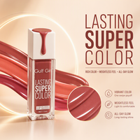 6 Warna Lip Gloss Mengkilap, Lip Glaze Tahan Lama Melembapkan Berkilau, Label Pribadi Logo Kustom Rias Bibir untuk Grosir