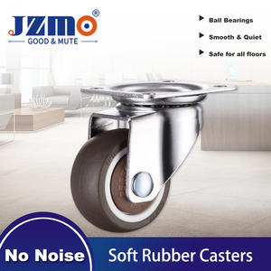 Rodízio Giratório Silencioso Universal de Borracha TPR Macia de 2 e 4 Polegadas, Rodízios Invisíveis Planos de PP para Banheiro e Sala de Estar - Product Image 1