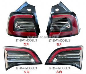 Fanali posteriori a LED per Tesla modello 3/Y nuovi e vecchi modelli 2020 2021 2022 12V lenti rosse colore indicatore di direzione funzione condizione utilizzata - Product Image 3