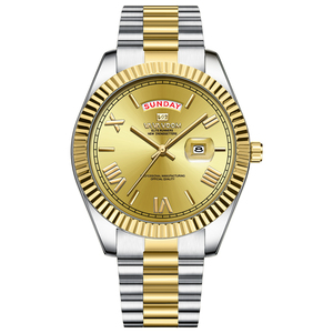 Reloj Automático de Lujo Dorado de 41 mm en Oferta, con Indicador de Día de la Semana, Cristal de Zafiro, Resistente al Agua, de Acero Inoxidable para Hombre - Product Image 5