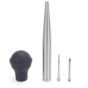 Novelty of 4 <b>Meat</b> Kit Syringe for Cooking Stainless Steel Turkey Baster With Injector and Cleaning Brush Set - Product Image 4