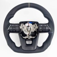 Volante Calefactable de Cuero Negro en Stock para Toyota rav4 Innova Vitz Mk5 A90 Axio Crown Lc120 4runner prius tundra tacoma