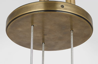 Suspension LED moderne YH en albâtre, cylindre en laiton antique, abat-jour en pierre naturelle, luminaire suspendu LED pour îlot de cuisine et chambre à coucher