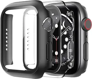 Protecteur d'écran en verre pour Apple Watch Series 9 8 Ultra Protector Cover 45mm 41mm 44mm Bumper Case Vente en gros PC Smart Watch Case