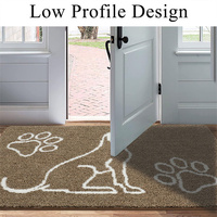 Tapis d'entrée personnalisé Tapis d'intérieur absorbant antidérapant pour trappeur de boue Tapis de porte lavable à profil bas pour chien