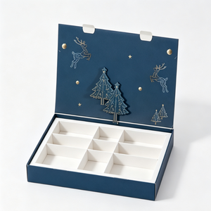 Empaque de Regalo Premium para Minoristas con Logotipo Personalizado en Estampado Metálico y Diseño de Temporada, Caja de Regalo Calendario de Adviento - Product Image 1