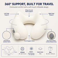 Coussin de Voyage Gonflable en Maille Respirante en Forme de U pour le Cou et la Tête, Idéal pour l'Été – Meilleure Vente en Gros