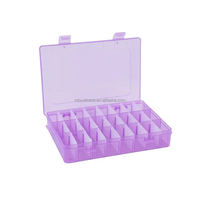 Plastique Transparent PP bacs en plastique transparent organisateur boîte de rangement pour perles boucles d'oreilles à clipser bijoux perles fermoirs