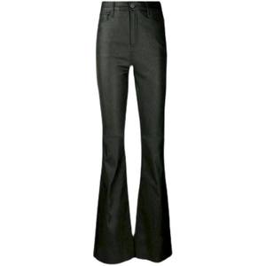 2605 nuovo tipo di stile retrò in vera pelle di montone lunghezza tacco Flared pantaloni in pelle per le signore - Product Image 1