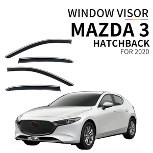 Pare-pluie pour <span class=keywords><strong>MAZDA</strong></span> <span class=keywords><strong>3</strong></span> hayon 2020 Injection PC matériel voiture déflecteur voiture fenêtre visière déflecteur de vent - Product Image 2