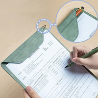 Carnet A4 en cuir PU écologique avec fermeture magnétique, pochette de rangement pour téléphone, porte-stylo - Organiseur de documents couleur personnalisable