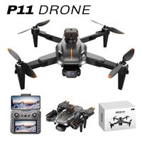 Дрон P11 с GPS и двойной HD-камерой 90 °   Радиоуправляемый квадрокоптер с регулируемой линзой для аэрофотосъемки