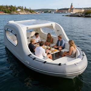 Nouveauté : Bateau catamaran gonflable compact, bateau gonflable pour voyages en solo et loisirs aquatiques - Product Image 2