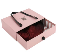 Boîtes rigides en satin magnétique pliables personnalisées pour extensions de cheveux tissées, boîtes de rangement de luxe pour cadeaux, boîte en papier avec laminage mat