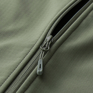 Флисовая подкладка, водоотталкивающая мягкая оболочка, осенне-зимний теплый воротник-стойка, износостойкий Повседневный жилет из 100% полиэстера на заказ - Product Image 3