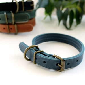 Collares de lujo de cuero genuino para perros Suministros para mascotas <span class=keywords><strong>Collar</strong></span> Cachorro Mascotas <span class=keywords><strong>Collar</strong></span> de entrenador - Product Image 3