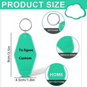 Portachiavi Vintage Retrò Stile Motel in Lega e Acrilico con Stampa UV/Offset/Serigrafica, Ciondoli Moda Stile Animazione per Hotel - Product Image 2