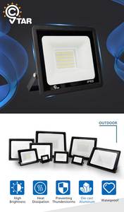 Lumière d'inondation LED extérieure étanche IP65 à faible consommation d'énergie SMD 20W 50W 100W 150W 200W 300W avec télécommande - Product Image 3