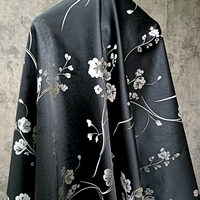 Tissu Jacquard à Motifs Sombre en Satin Linglan, Robe Formelle, Tissu de Créateur JSU-28056