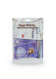 Striscione Decorativo 'Buon Compleanno' in Plastica Fustellata, Accessorio per Feste, Decorazione di Compleanno, Forma Rettangolare, Stile Carino - Product Image 1