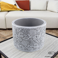 Pots à plantes en ciment personnalisés avec logo en relief, design populaire, avec support pour la maison, le jardin, le balcon