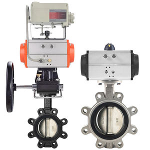 DN32 ANSI 150lb EPDM Резиновое сиденье вафельного типа из ковкого чугуна ss316, пневматический привод двойного действия, зажим, переносной Клапан-Бабочка - Product Image 1