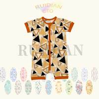 Combinaison courte zippée pour bébé en bambou, pyjama courte zippée, ours arc-en-ciel, affirmation, shorty zippé, biscuits et lait, shorty zippé