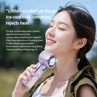 Ventilador de Mano Portátil con Enfriamiento por Hielo, Ventilador Turbo Personal de Alta Velocidad, Mini Ventiladores de Mano Recargables para Viajes, Regalos para Mujeres y Hombres