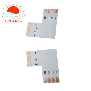 Chất lượng cao 2-Way 4Pin + RGB solderless nối PCB 10 mét LED Strip nối - Product Image 5