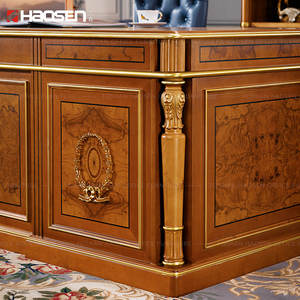 Cổ Điển Cổ Điển Khắc Cao Cấp Sang Trọng Chính Phủ Đồ Nội Thất Gỗ escritorio Bàn Viết Bảng Cho Văn Phòng Nhà Nghiên Cứu - Product Image 3