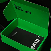 Cajas de Embalaje para Ropa Verdes Personalizadas con Logotipos Negros y Cajas de Envío Elegantes, Ideales para Empaque de Regalos