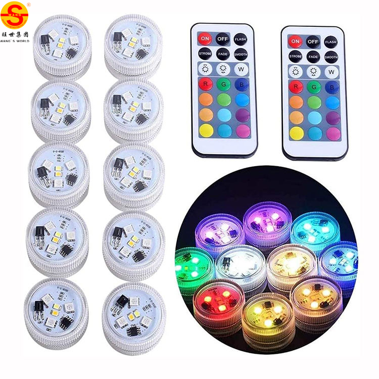 LED Colorful IP65 Remote Control Diving Pool Fountain Plastic Home Decor Christmas Vase & Candle Light for Fish Tank