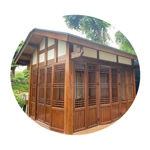 Casa de verano tradicional de madera con estructura de madera natural, ecológica, para jardín, casa de té o habitación para huéspedes. - Product Image 1
