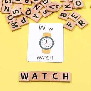 Juego de ortografía educativa para niños en edad preescolar, rompecabezas de <span class=keywords><strong>letras</strong></span> de madera, tarjeta Flash EN71, actividad de aprendizaje electrónico certificada - Product Image 6